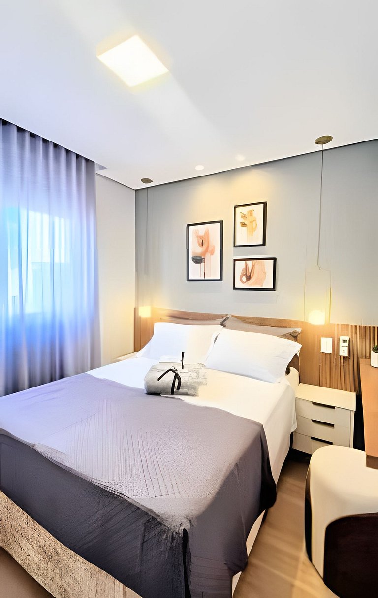 Apto 2/4 com Wi-Fi, TV, piscina e garagem | 1402