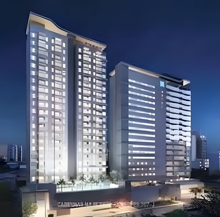 Apartamento 1604, 1/4, sala, TV, cozinha completa