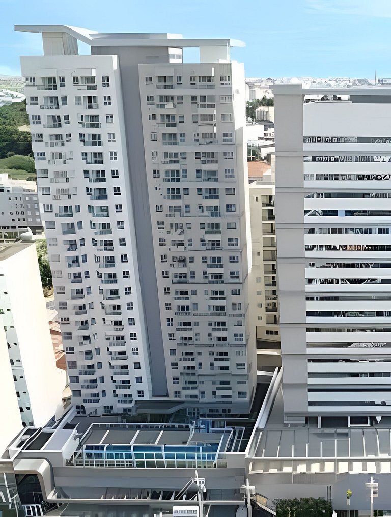 Apartamento 1604, 1/4, sala, TV, cozinha completa