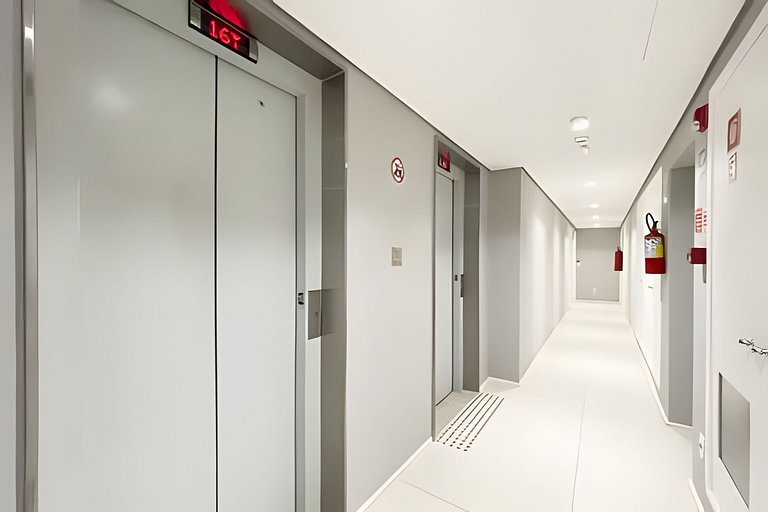 Apartamento 1604, 1/4, sala, TV, cozinha completa