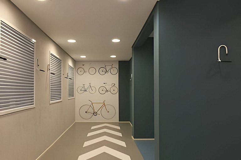 Apartamento 1604, 1/4, sala, TV, cozinha completa