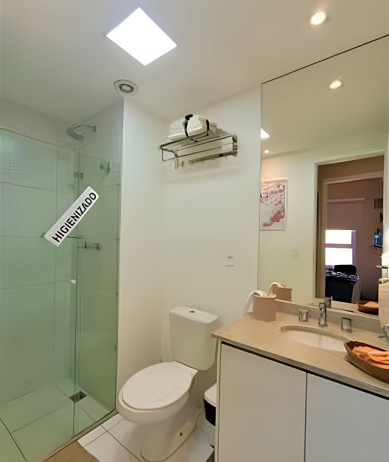 Apartamento 1604, 1/4, sala, TV, cozinha completa