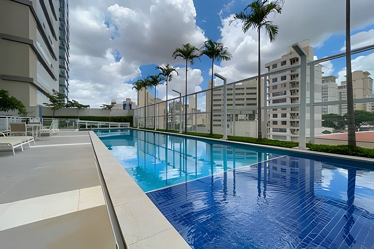 Apartamento 1604, 1/4, sala, TV, cozinha completa