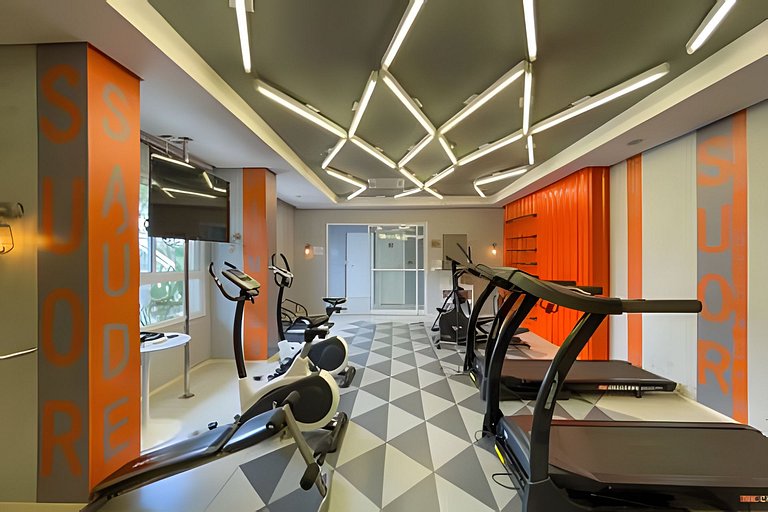 Apartamento 1604, 1/4, sala, TV, cozinha completa