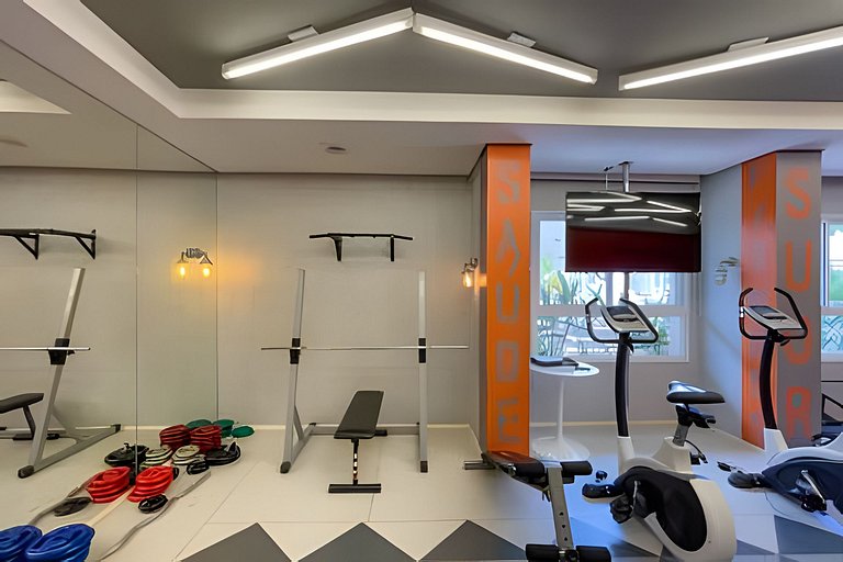 Apartamento 1604, 1/4, sala, TV, cozinha completa