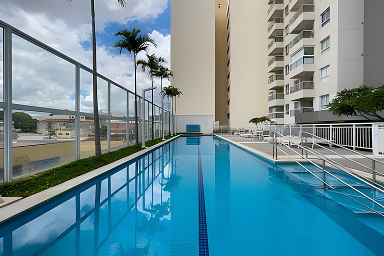 Apto 1/4 com Wi-Fi, TV, piscina e garagem | 1903