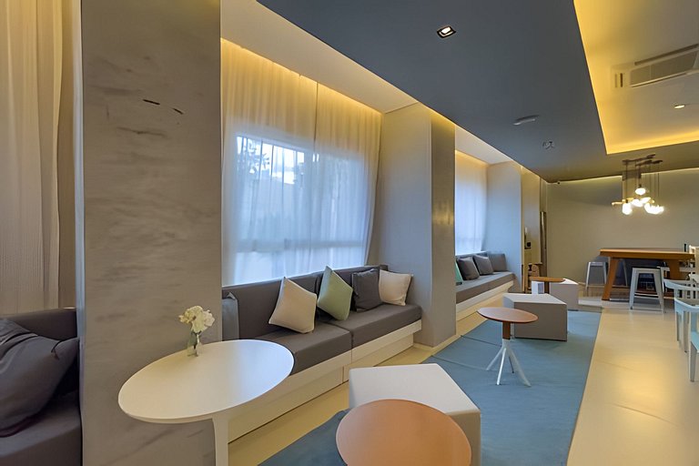 Apto 1/4 com Wi-Fi, TV, piscina e garagem | 1903