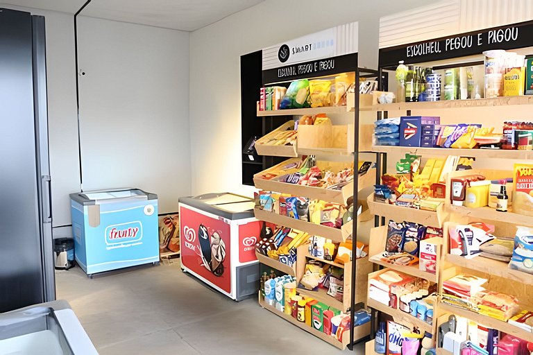 Apto 1/4 com Wi-Fi, TV, piscina e garagem | 1903