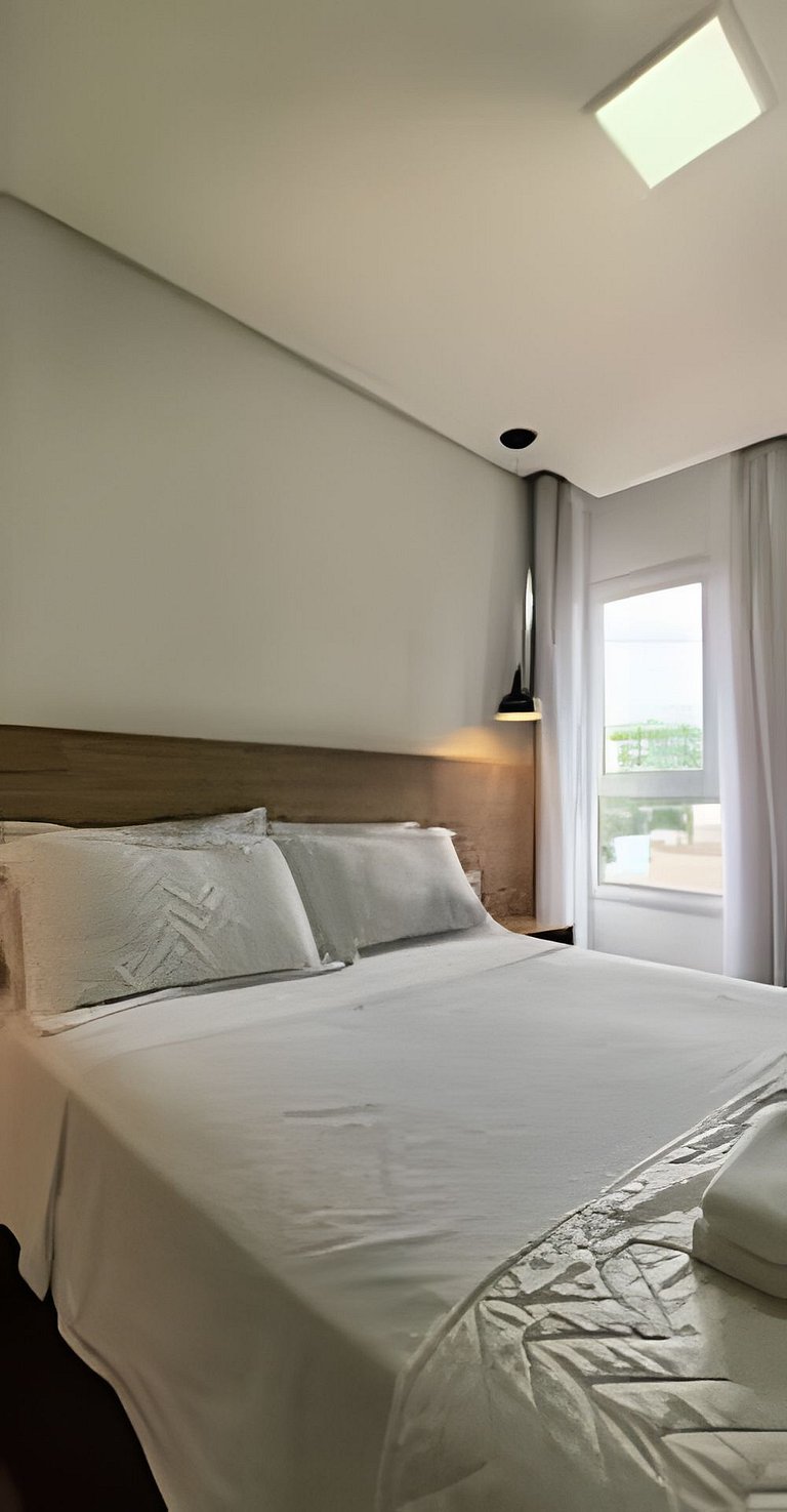 Apto 1/4 com Wi-Fi, TV, piscina e garagem | 407