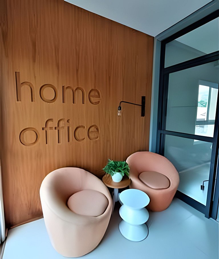 Apto 1/4 com Wi-Fi, TV, piscina e garagem | 407