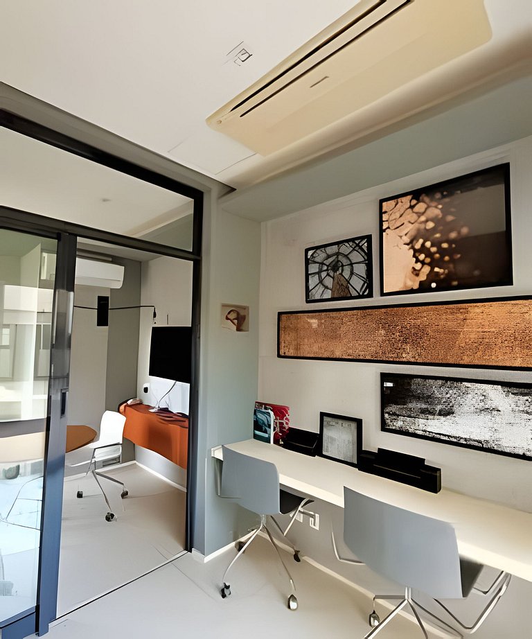 Apto 1/4 com Wi-Fi, TV, piscina e garagem | 407